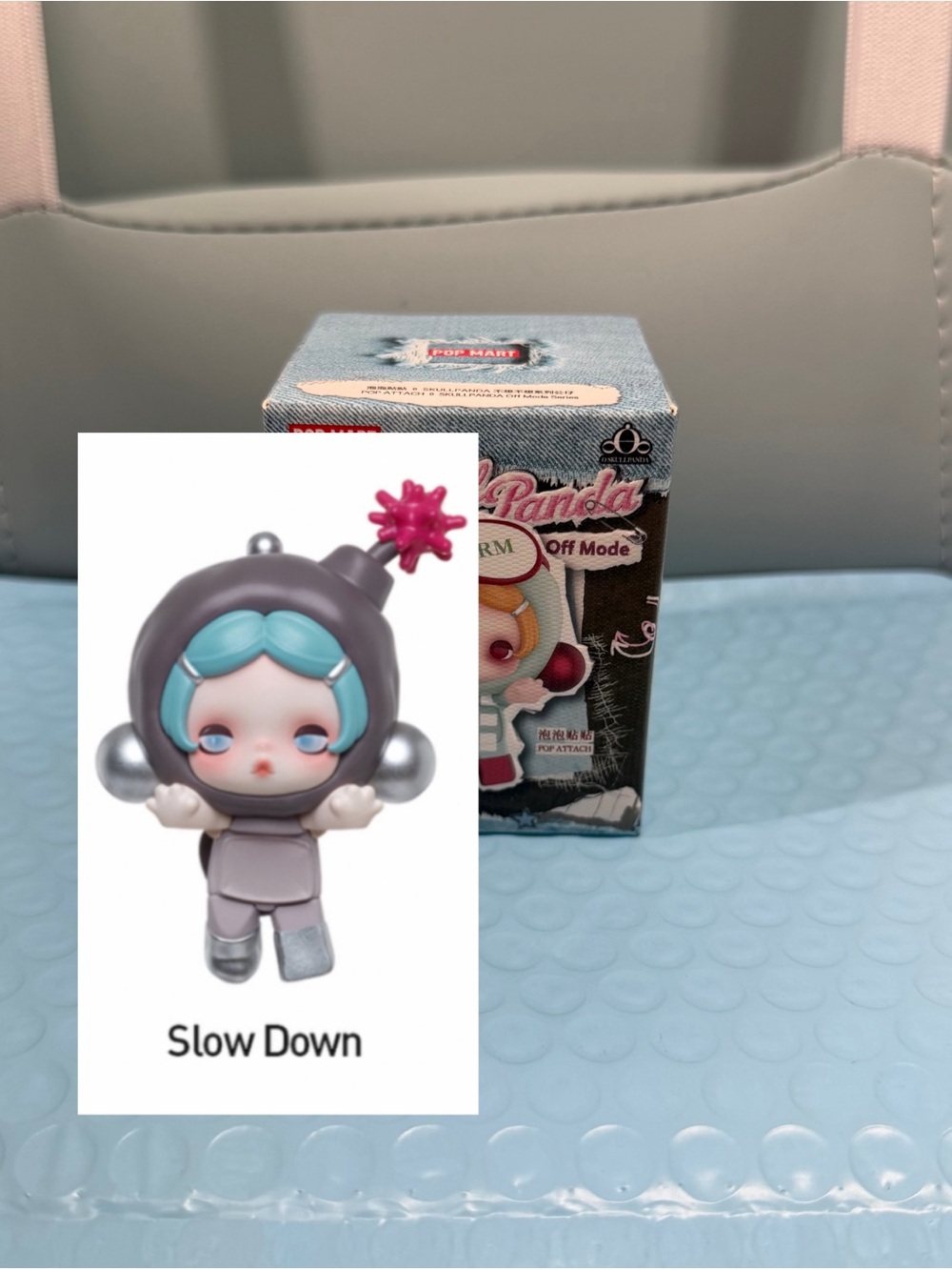 Pop Mart Skullpanda Off Mode Slow Down Blind Box Phone Attach Hippers Figurine
